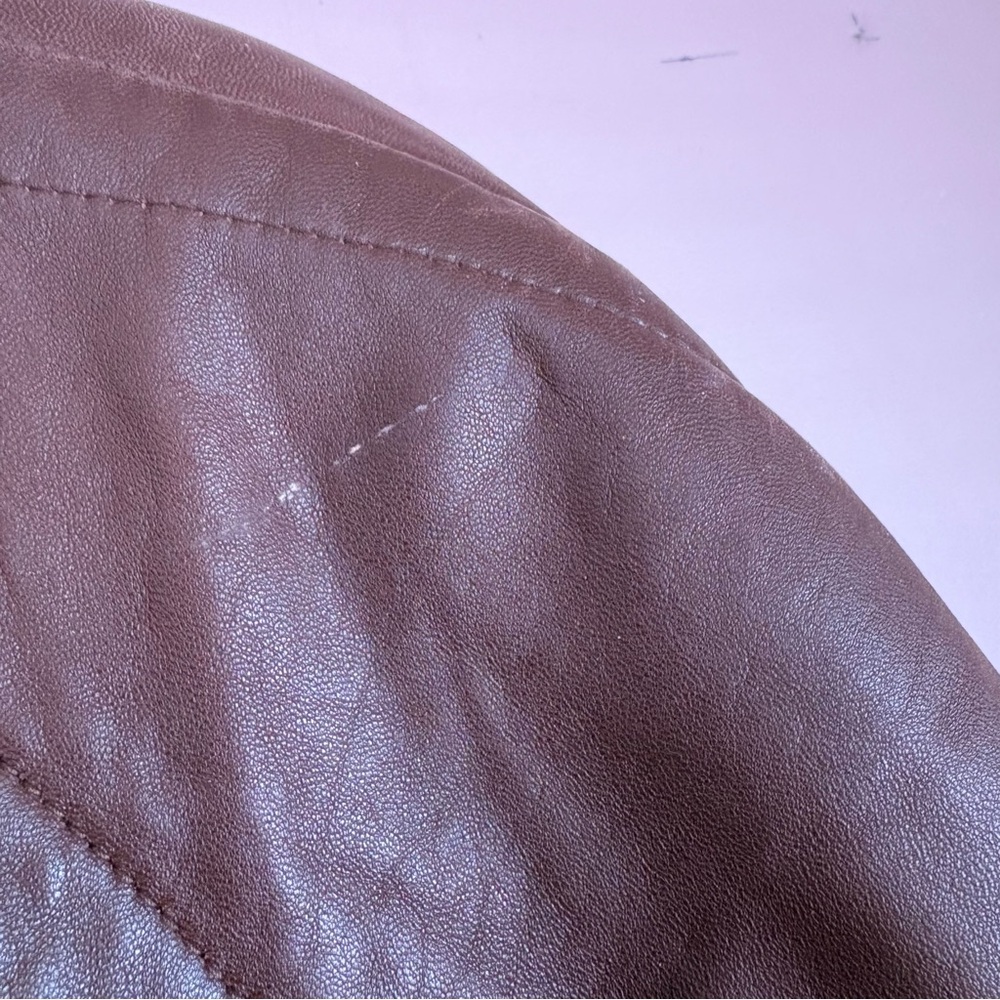 💚LNR Vintage Brown Leather Coat - Picture 4 of 9